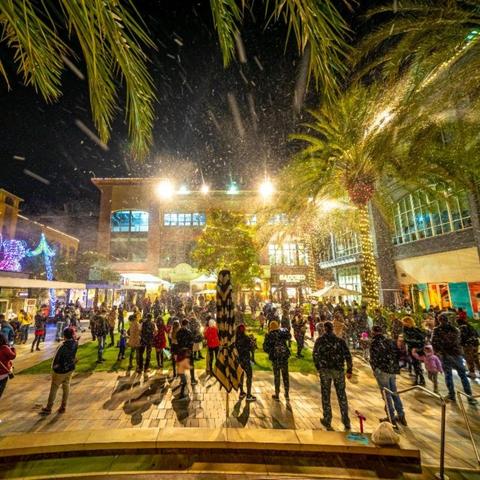 Santana Row Snow Showers